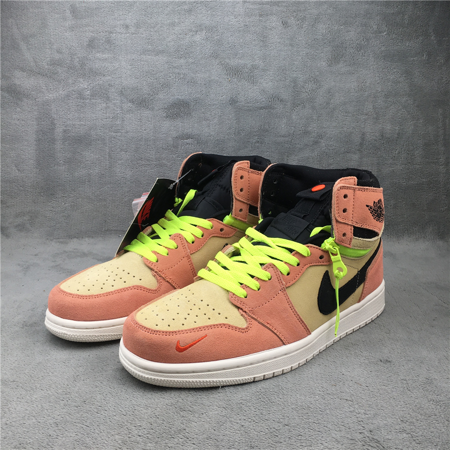 2021 Air Jordan 1 Switch Green Pink Black - Click Image to Close